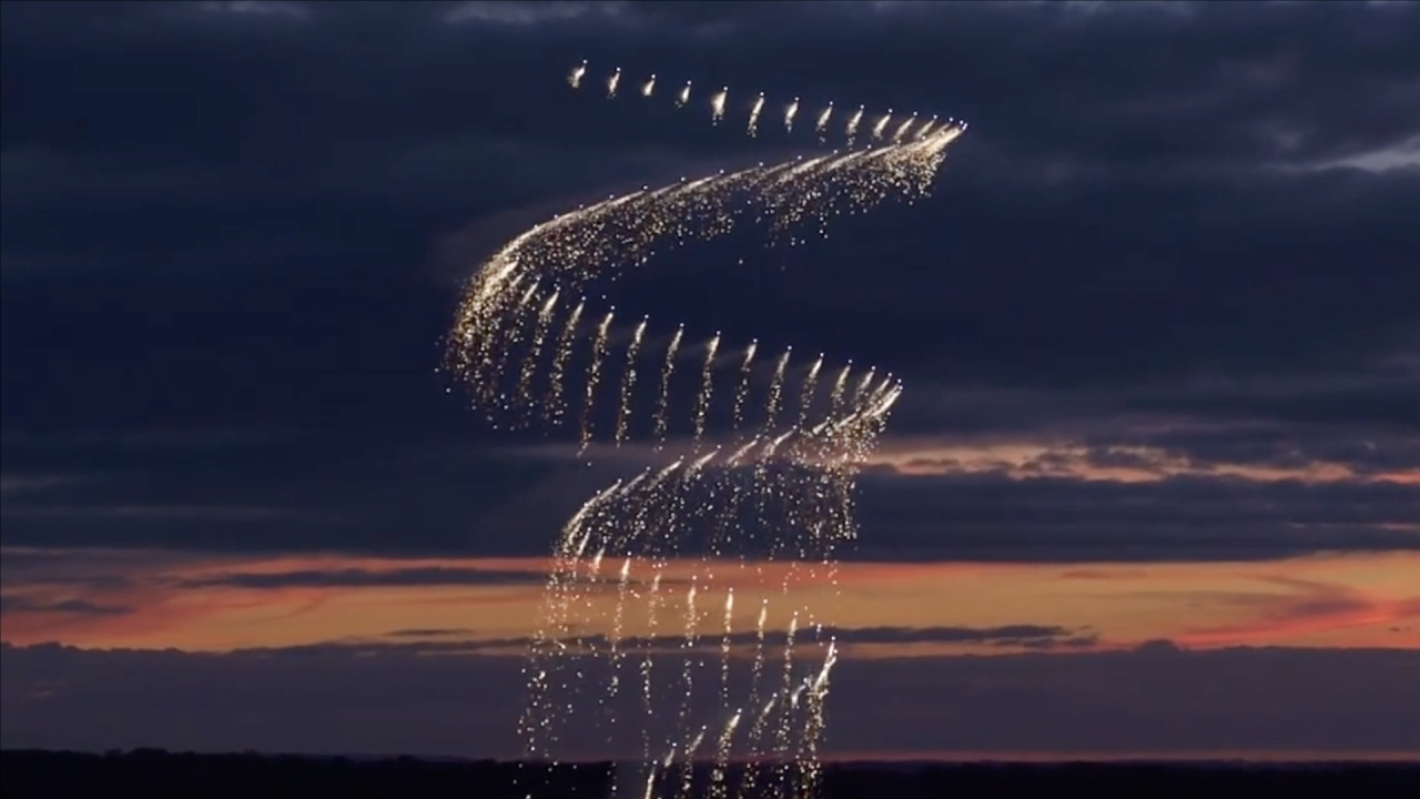 Drones fireworks